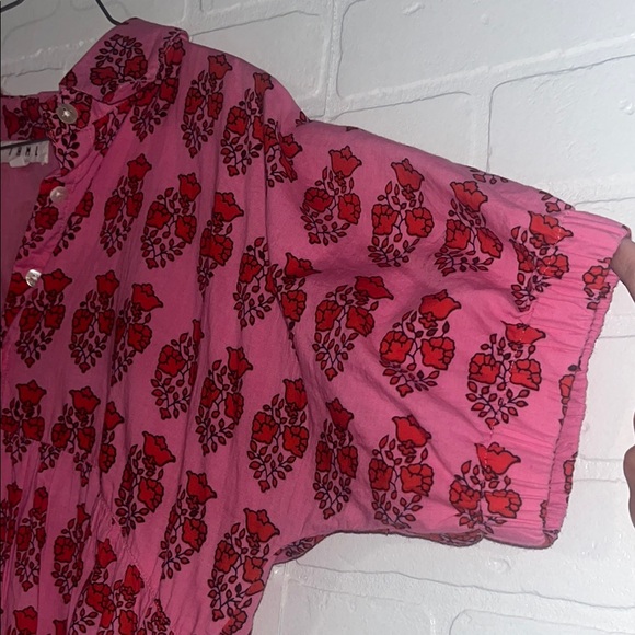 THML Womens Dress Pink and Red Patterned Mini Dress Medium - Picture 9 of 10